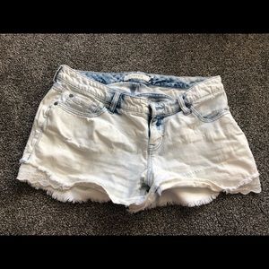 Torrid Distressed White Washed Jean Shorts Sz 12